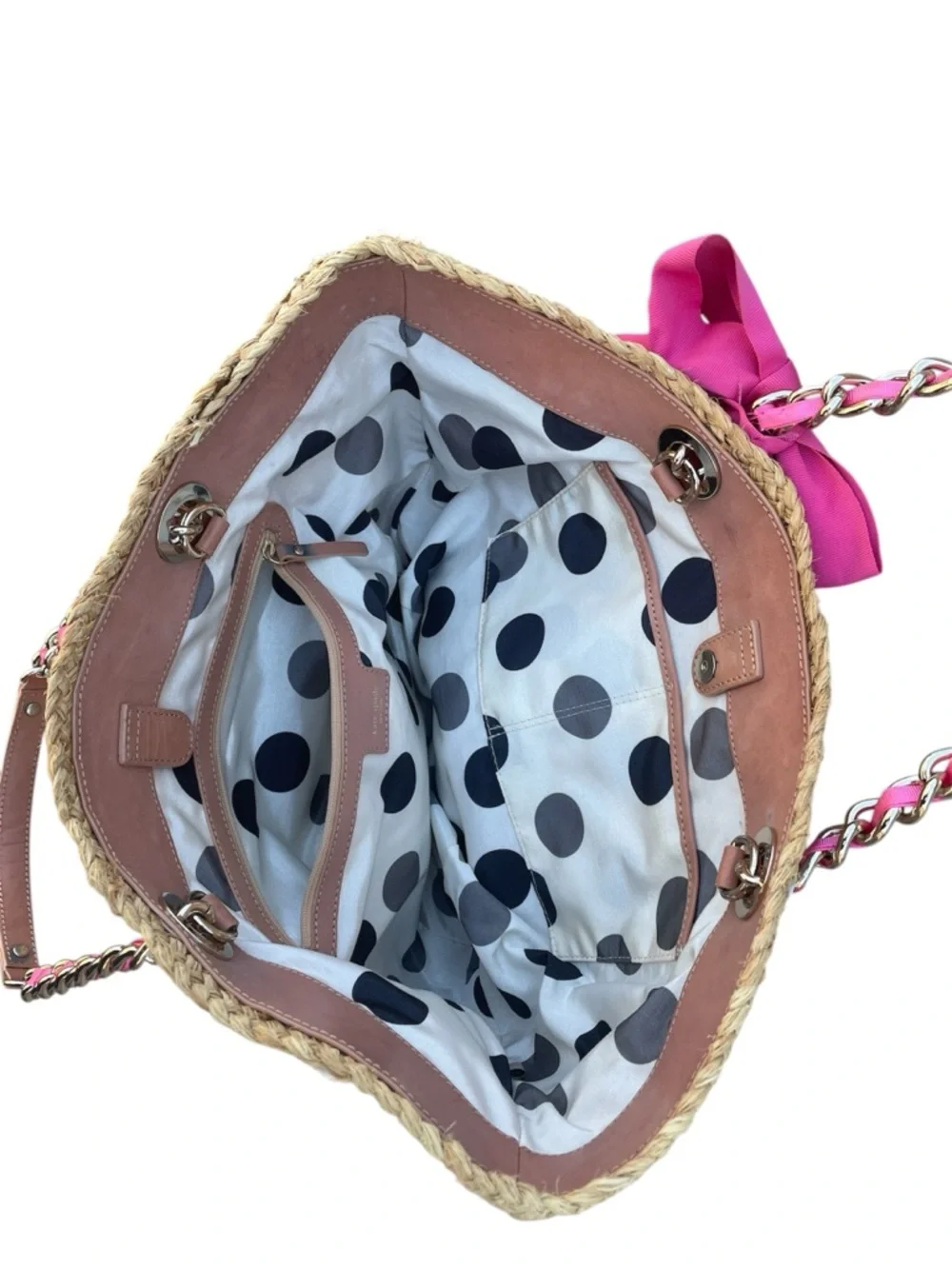 KATE SPADE Point Breeze Cedar Street Straw Tote Bag